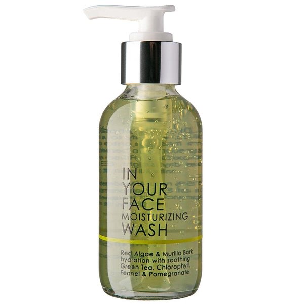 In Your Face MOISTURIZING WASH | Regenerating, pH-balancing Facial Cleanser | Seaweed, Green Tea, Chlorophyll & Antioxidant-infused | 4 oz.