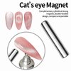 MAYCHAO 15ML Cat Eye Gel Nail Polish 1Pc jelly Pink Nail Polish with Magnet Soak off Holographic Magnetic Gel Polish for Nail Art Manicure Salon DIY at Home, 0.5 OZ