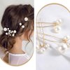 12 Pcs Pearl Hair Pins Bridal Hair Pins U Shaped Pearl Hair Clips Pearl Hair Accessories Hair Pearls Decorative Hair Pins Pearl Bobby Pins for Brides Bridesmaid Women Girls