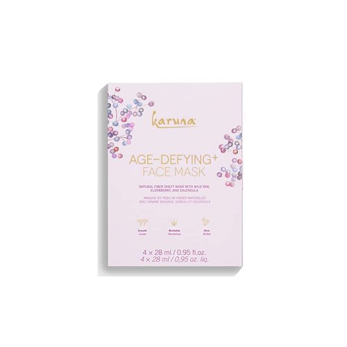 Karuna Skin - Clarifying+ Sheet Masks for Clear Skin, Moisturizing & Hydrating Face Masks Skincare, Sheet Mask with Honey, Salicylic Acid & Burdock Root, 4 Face Mask Sheets per Pack