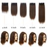 MY-LADY 2PCS Invisible Clip in Mini Hair Extensions for Short Hair Wiglets Hairpieces for Thinning Hair 6 Inch Medium Brown Short Extension Hair Clips Real Hair