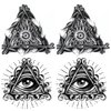 Oottati 2 Sheets Small Tiny Temporary Tattoo Stickers Black Triangle Eye
