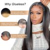 tobasew Wear and Go Glueless Wigs Human Hair Pre Plucked Pre Cut for Beginners No Glue 4x6 HD Lace Pre Cut Wig Straight Lace Frontal Human Hair Wigs Lace Closure Wigs 180% Density 24 Inch