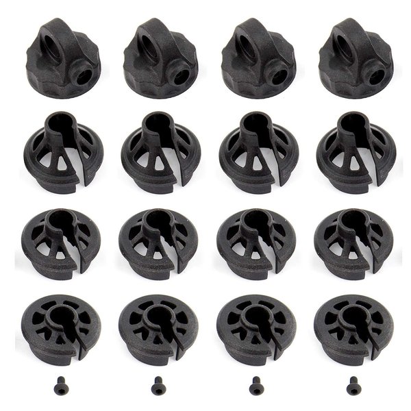 Team Associated B6.1 Shock Caps and Spring Cups ASC91814 Elec Car/Truck Replacement Parts
