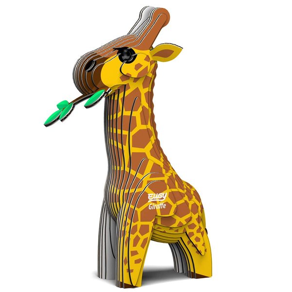 Eugy Giraffe 3D Puzzle, 20 Piece Eco-Friendly Educational Toy Puzzles for Boys, Girls & Kids Ages 6+