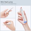 Anrui Mini UV Light for Gel Nails, 3W Mini Nail Lamp with Folding Bracket Nail Dryer, Portable & Rechargable 2 Timers Mini LED Nail Lamp for Nail Extension Nail Gel in Salon Or DIY at Home