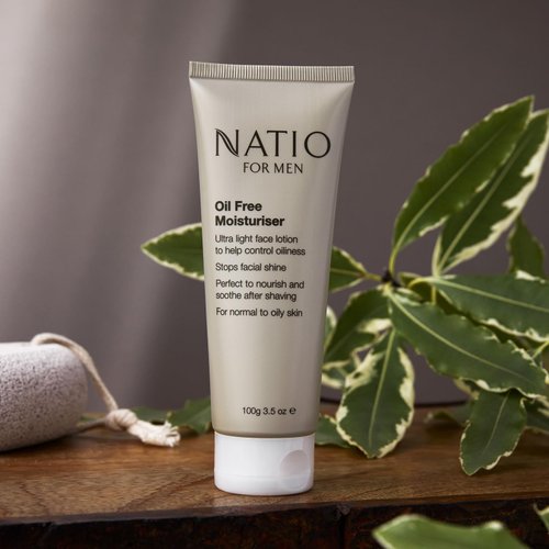 Natio Australia For Men Oil-Free Moisturizer, 3.5 ounce - Face Lotion for Men with Shea Butter, Aloe Vera - Face Moisturizer for Normal to Oily Skin