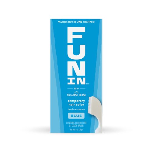 Fun In by Sun In, Temporary Hair Color Brush In System, Blue - 1 oz