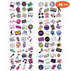 8 Sheets (96PCS) Disco Temporary Tattoos Birthday Party Decorations Supplies Tattoos Stickers Cute Party Favors Kids Girls Boys Gifts Classroom School Prizes Themed