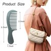 Mini Wide Tooth Comb,Small Travel Purse Comb Hair Detangling Comb Brush for Curlies Portable Care Handgrip Comb Shower Comb Travel Combs Pocket Comb Styling Comb for Men Women (Gray)