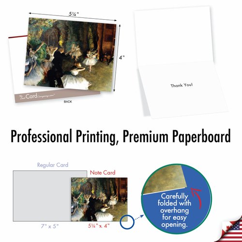 The Best Card Company - 10 Thank You Assortment Note Cards w/Envelopes, Assorted Set of Thank You Cards4 x 5.12 inch - Notes Tutu You M9684TYG