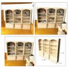 EatingBiting 1:12 Dollhouse Miniature Furniture Wooden Display Cabinet Bookcase Book Shelf Cabinet Wardrobe Model for Fairy Garden 23 x 17.9 x 2.8cm / 9.1 x 7.0 x 1.1inch