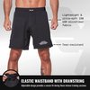 Elite Sports Men's Black Jack Series Fight Shorts, Medium