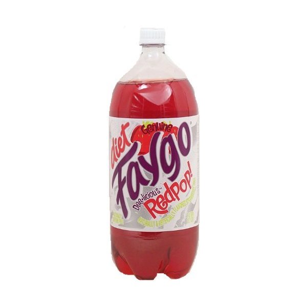 Faygo Redpop diet strawberry flavor soda, 2-liter plastic bottle by National Beverage Corp.