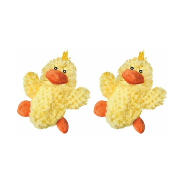 Kong Low Stuffing with Squaker dog Toy Small Color:Duck Size:Pack of 2