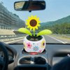 4Pcs Sunflower Solar Dancing Flower Solar Dancing Solar Toys, Solar Powered Swinging Animated Dancer Toy Office Desk Car Decoration for Car, Funny Ornaments, Solar Power Kits Dolls and Accessories