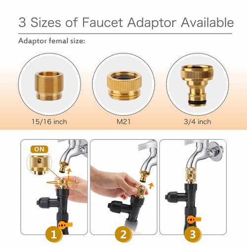 hygger Metal Aquarium Water Changer Replacement Parts, Faucet Nozzles Connectors (Metal)