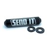SEND IT Bar Pad with FREE DONUTS Handlebar DIrtbike ATV Crossbar (BLACK, Round)