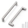 Probrico 5 Pack Brushed Satin Nickel Cabinet Handles Hole Centers 7-1/2 inch 192mm Stainless Steel Drawer Pulls Square Corner Bar Kitchen Cabinet Pulls