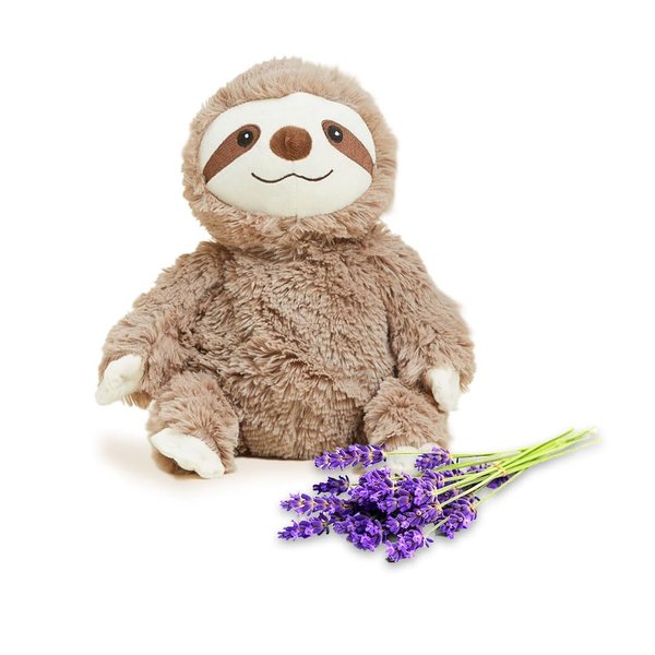 warmies Microwavable & Weighted Stuffed Animals, Sloth - Heated Stuffed Animal Plushie for Warmth & Comfort - Cute Soft Plush Toys for Boys, Girls, Babies & Toddlers