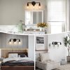 Eietonte 3-Light Vanity Light Fixture, Industrial Black Wall Sconce Light Fixture, Farmhouse Bathroom Wall Lighting for Over Mirror, E26 Base Wall Lamp for Bathroom Bedroom Hallway (Bulb Not Included)