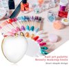 Resin Nail Art Palette Nail Art Painting Mixing Color Palette Heart Shape Gold Edge Nail Gel Color Makeup Display Board Manicure Tool