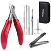 Professional Nail Clippers for Thick Nail, 7 in 1 Set Super Sharp Podiatrist Toenail Clippers, Stainless Steel Ingrown Toenail Pedicure Clipper Cutters for Manicure, Men, Women, Seniors