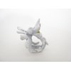Generic Small mini white daisy flower painted metal hair claw clip (Size: 1 inch)