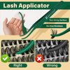 KEYYOU DIY Lash Extension Kit 300pcs Soft Lash Clusters 60D D Curl Easy to Apply with Lash Bond and Seal Lash Applicator Lash Remover Eyelash Extension Kit at Home(RMkit-60D-D-9-18mix)