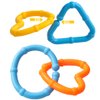 COLVWOFA 50PCS Baby Rings Toy Links Plastic Babies Teething Ring Attach Baby Toys to Strollers or Carrier Seat or Baby Bouncers for Infants