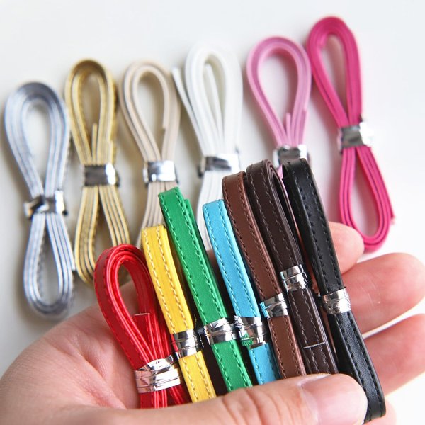 5mm/0.2" Leather Straps with Sewing Thread, Mini Doll Belt Straps, in 13 Colors, Doll Belt, Doll Sewing Craft Supplies, Pre-Cut to 46cm/18"