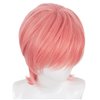 Dai Cloud Pink Short Wigs for Women With bangs Wolf Cut Layered Anime Wigs Synthetic Unisex Wigs for Halloween Cosplay Party