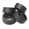 powerday®4pcs 17mm Hub Wheel Rim & Tires Tyre for 1/8 Off-Road RC Car Buggy HSP