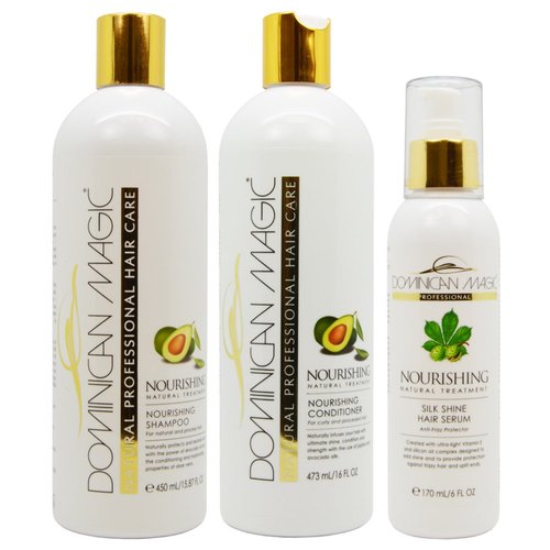 Dominican Magic Nourishing Shampoo & Conditioner & Silk Shine Serum 6oz"Set"