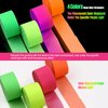 400Feet Glow in The Dark Party Supplies Streamers Glow Crepe Paper Streamer UV Blacklight Fluorescent Neon Paper Streamers for Glow Party Supplies and Decorations Wedding Birthday Party Decorations