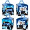 HAPPARTY BOSS Party Favor Boxes 24 PCS,Blue BOSS Boy Gift goodie boxes, boss birthday favor candy treat boxes, boss 1st 2nd birthday decorations, boss birthday party supplies