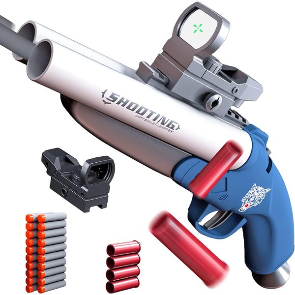 Awsoo Shotguns Gun Toy, Shotgun with Ejecting Shells, Airsoft Shotgun Toy Foam Blaster with 20 Soft Foam Bullets, Birthday for Kids Boys 6+