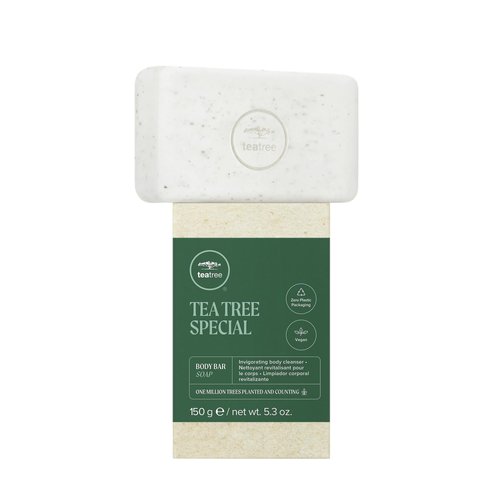 Tea Tree Body Bar Soap with Tea Tree + Parsley Flakes, Deep Cleans + Exfoliates, For All Skin Types