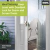 Ideal Security Door Lever with Keyed Deadbolt Lock for Storm and Screen Doors, Satin Nickel (4-Piece Set)