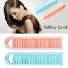 baixikly 2 Pcs Foldable Hair Brush Travel Hair Brush Folding Comb Double Headed Anti-static Hairbrush Portable Compact Pocket Hair Comb