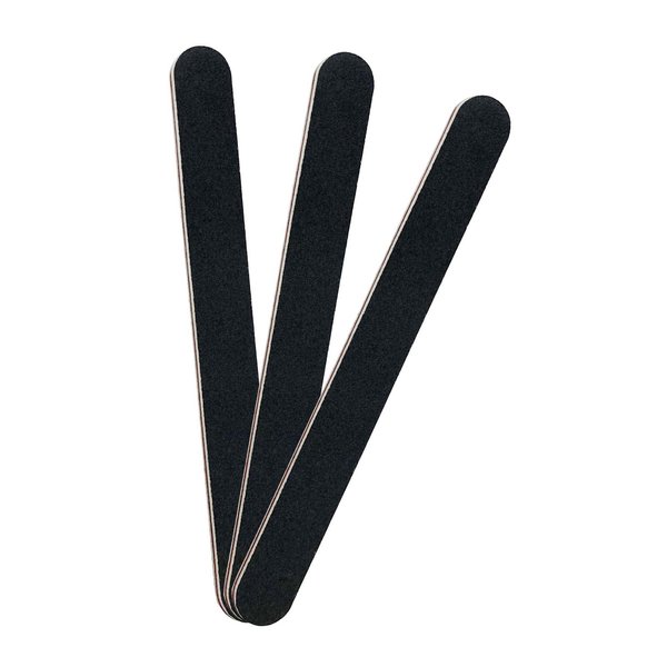 3 Pack Nail File, 100/180 Grit Professional Emery Boards Nail File Pack, Reusable Nail File for Acrylic Nails and Natural Nails, Black