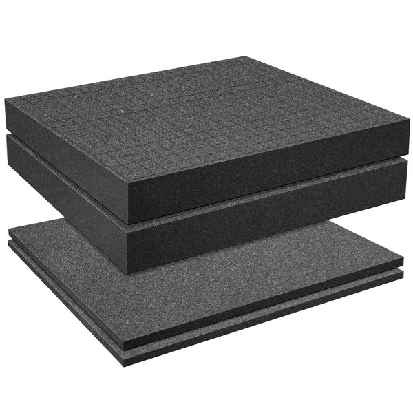 DECOHS 4 PCS Pick Apart Foam Insert -2 Size Pick and Pluck Foam -Pluck Pre Cube Sheet Foam with Bottom Use for Board Game Box Cases Storage Drawer