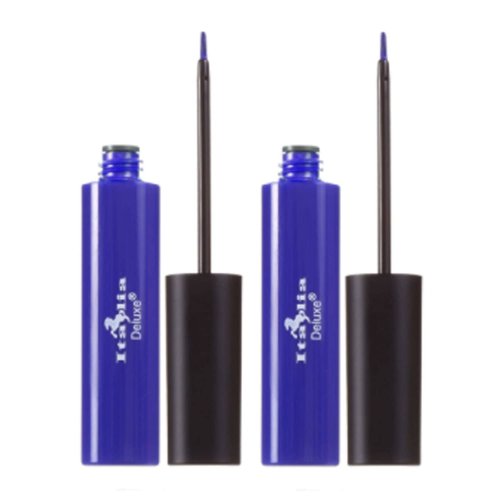 Italia-Deluxe Italia Deluxe Makeup 2pcs of Classic Liquid Eyeliner 205 Matte Royal Blue Eye Liner Vitamin E + ZipBag
