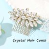 Unicra Rhinestone Bride Wedding Hair Comb Crystal Bridal Hair Piece Bridesmaids Hair Accessories for Women Prom Party Hair Clips (Gold)