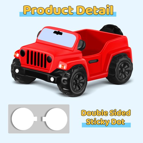 Jeep for Rubber Ducks, 3.5 Inch Jeep Toy Match Most 2 in Rubber Ducks, Jeep Toy for Jeep Dashboard Decorations Accessory Jeep Duck Collection Christmas Birthday Gifts(red)