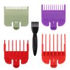 4 Professional Hair Clipper Guards Cutting Guides Fits for Most Wahl Clippers, Color Coded Clipper attachment Replacement - Guard Number: #1/2, 1, 1.5, 2(Length: 1/16, 1/8, 3/16 and 1/4 inch)